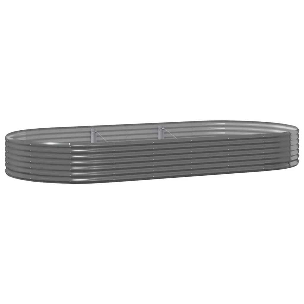 Vidaxx jardinière 296x140x36 cm acier galvanisé gris