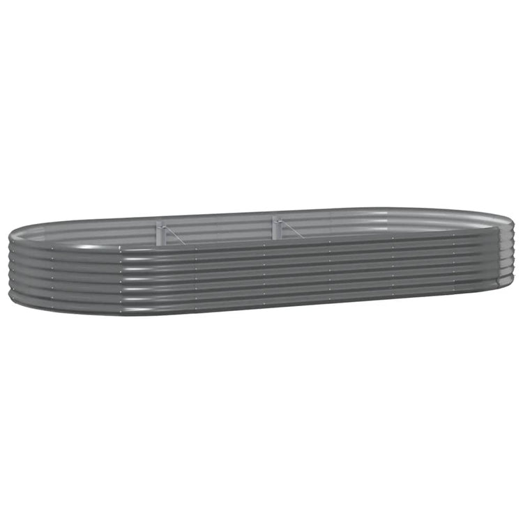 Vidaxx jardinière 296x140x36 cm acier galvanisé gris