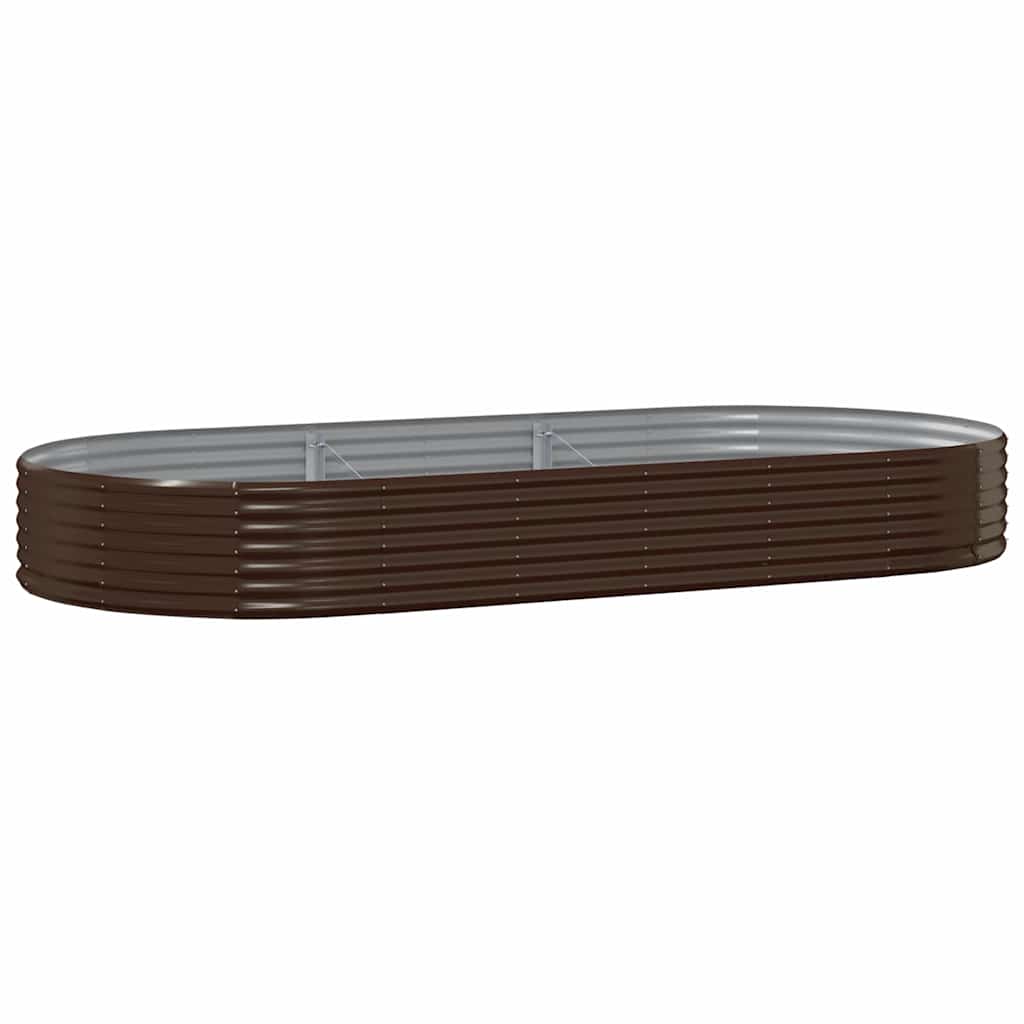 Vidaxx jardinière 296x140x36 cm acier galvanisé marron