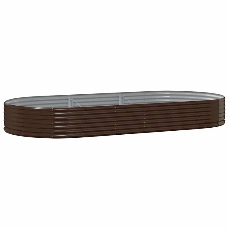 Vidaxx jardinière 296x140x36 cm acier galvanisé marron