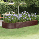 Vidaxx jardinière 296x140x36 cm acier galvanisé marron
