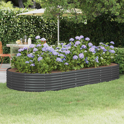 Vidaxx bac de jardin surélevé acier galvanisé 296x140x36 cm anthracite