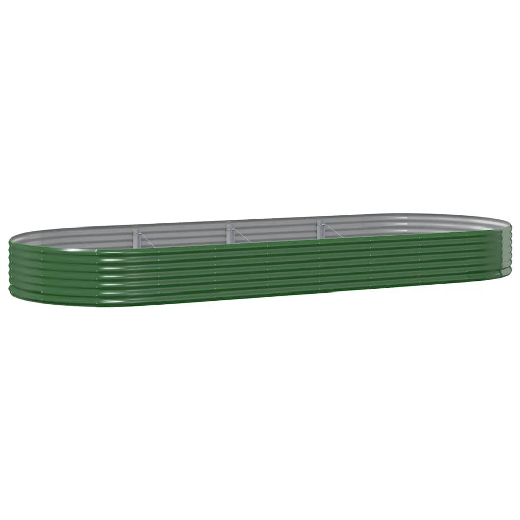 Vidaxx jardinière 373x140x36 cm acier galvanisé vert