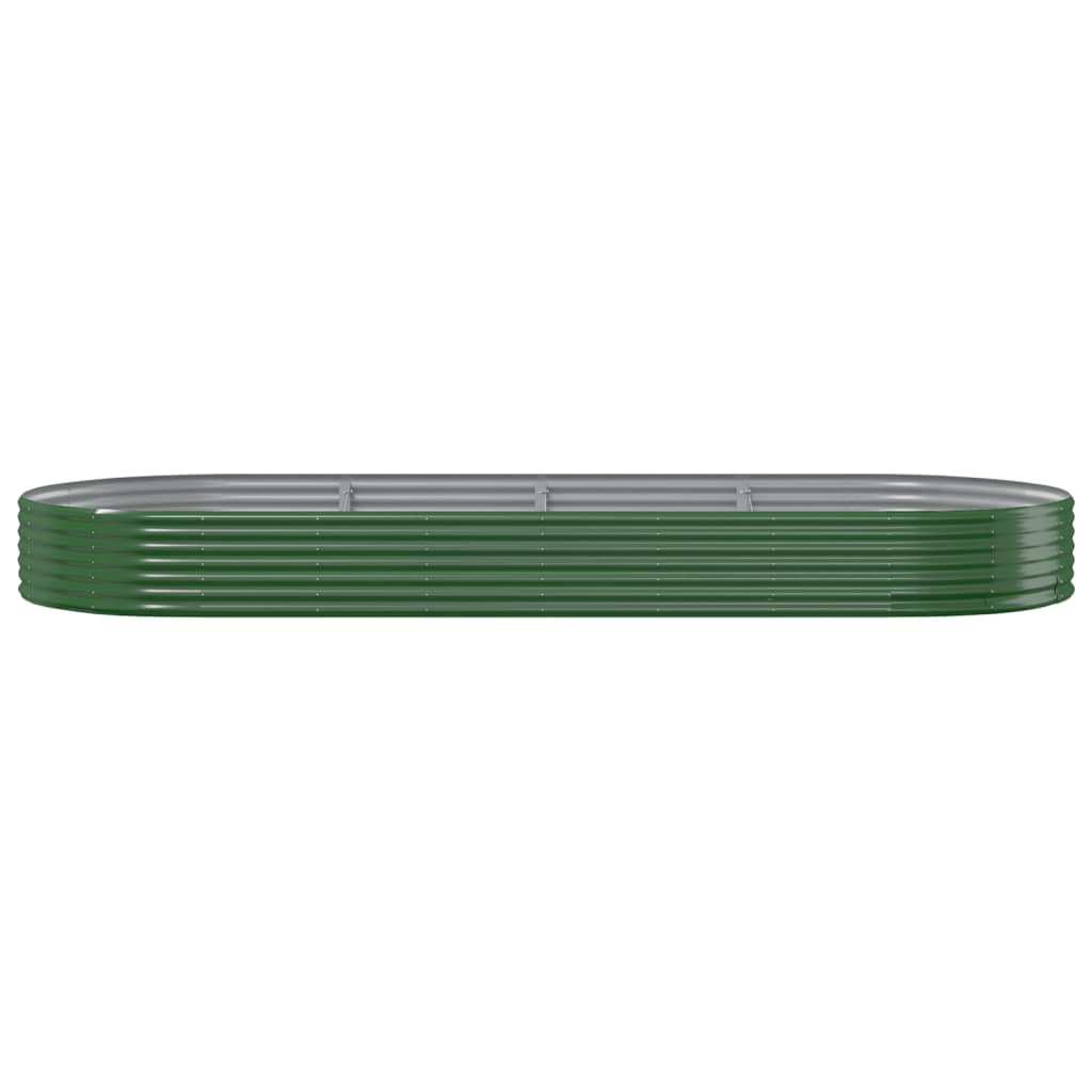 Vidaxx jardinière 373x140x36 cm acier galvanisé vert