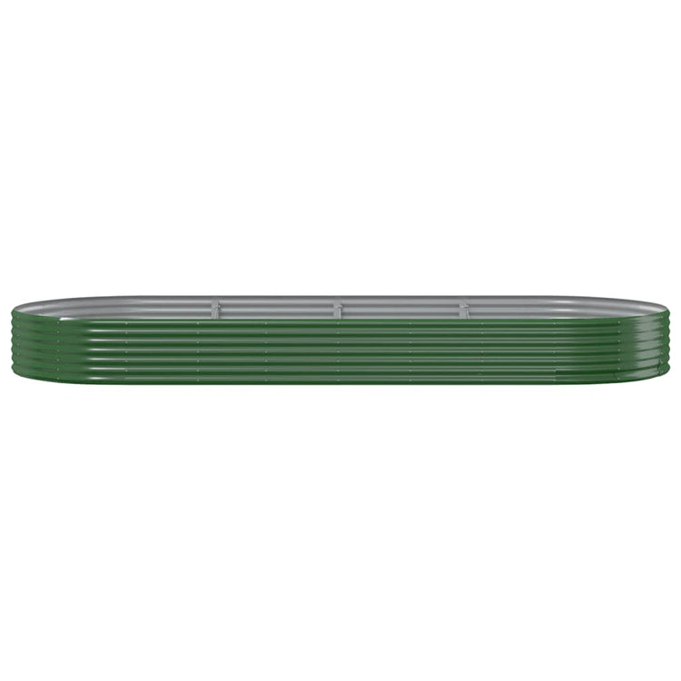 Vidaxx jardinière 373x140x36 cm acier galvanisé vert