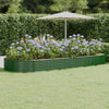 Vidaxx jardinière 373x140x36 cm acier galvanisé vert