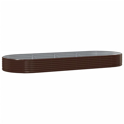 Vidaxx jardinière 373x140x36 cm acier galvanisé marron
