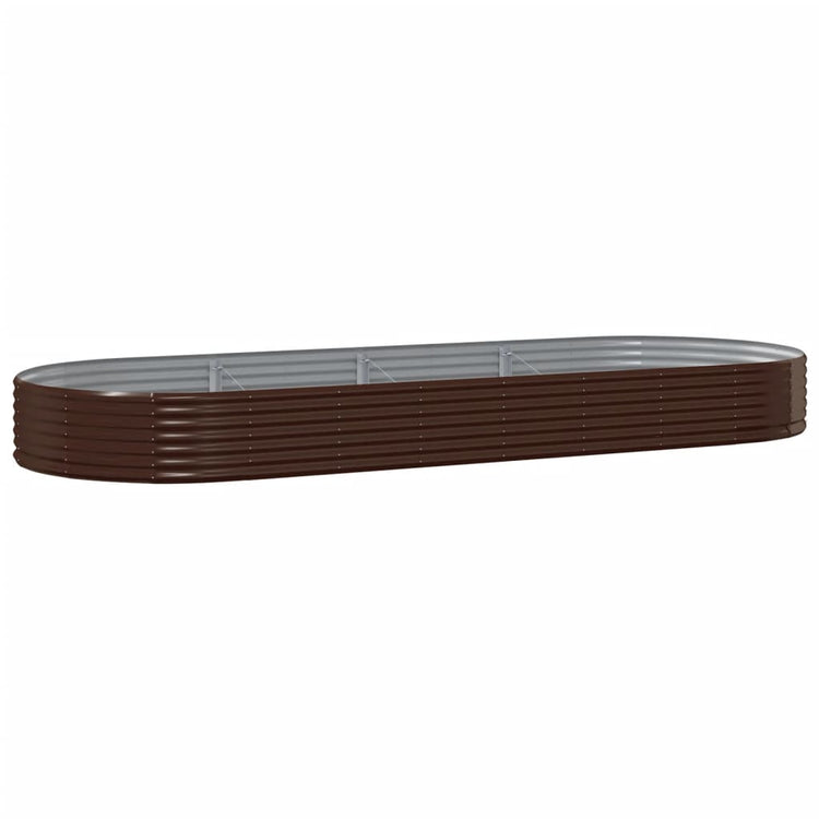 Vidaxx jardinière 373x140x36 cm acier galvanisé marron