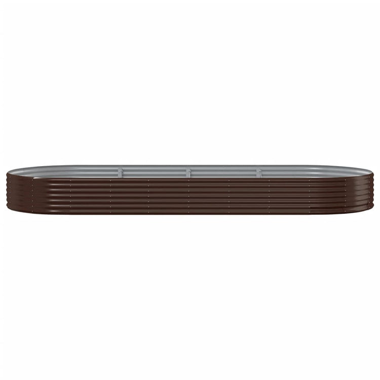 Vidaxx jardinière 373x140x36 cm acier galvanisé marron