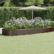 Vidaxx jardinière 373x140x36 cm acier galvanisé marron
