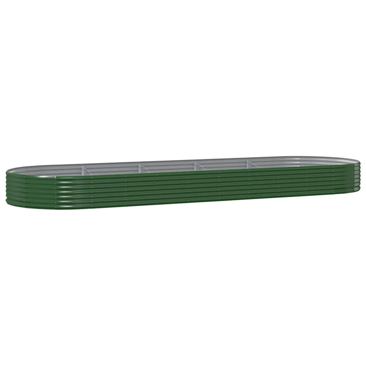Vidaxx jardinière 450x140x36 cm acier galvanisé vert