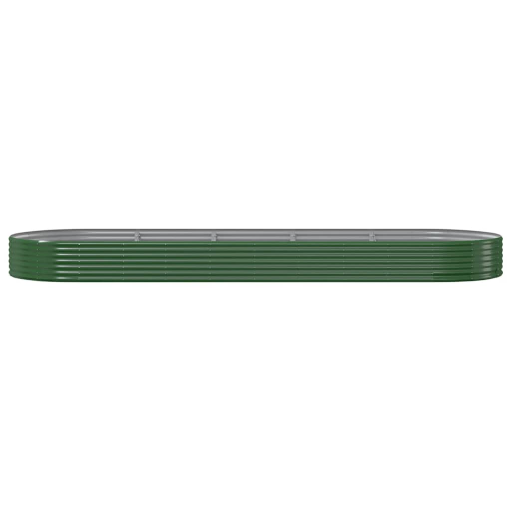 Vidaxx jardinière 450x140x36 cm acier galvanisé vert