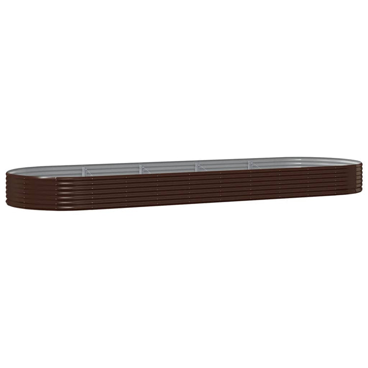 Vidaxx jardinière 450x140x36 cm acier galvanisé marron