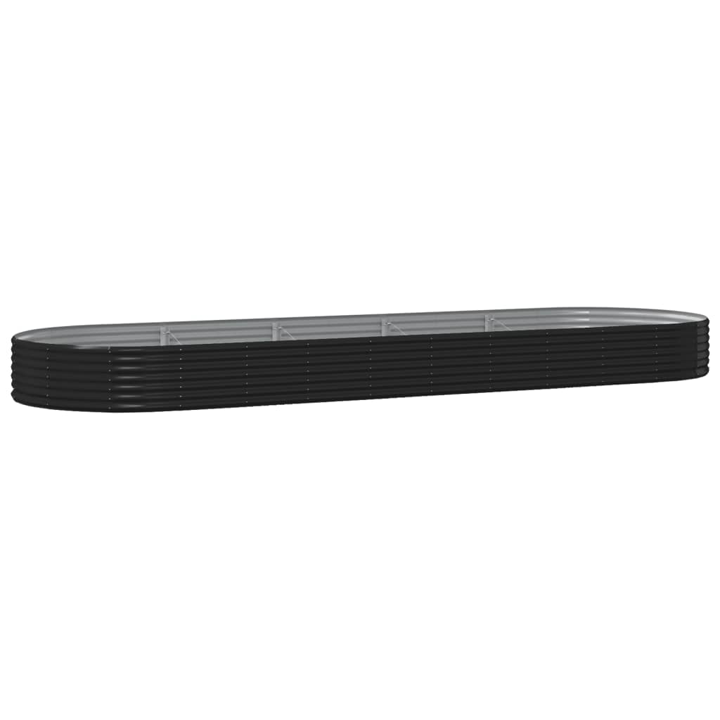 Jardinière Vidaxx 450x140x36 cm acier galvanisé anthracite