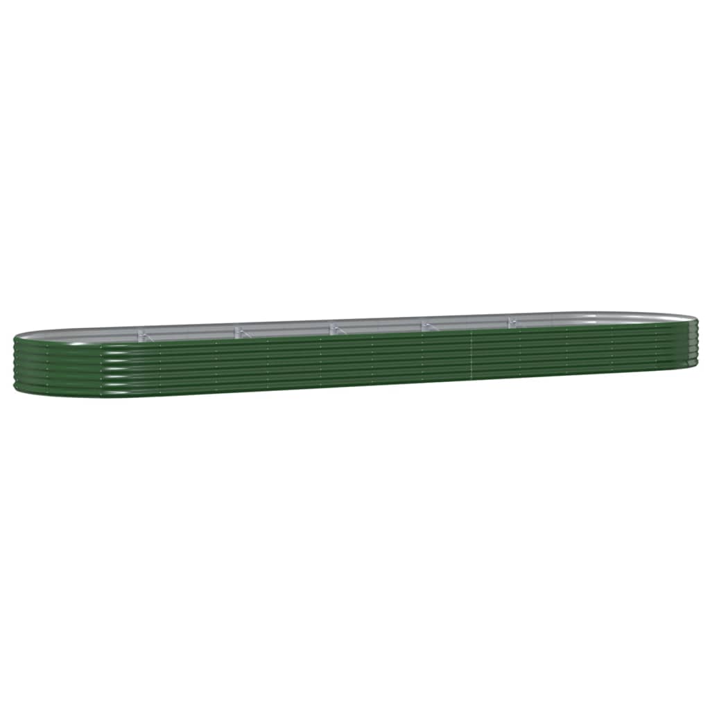 Vidaxx jardinière 523x140x36 cm acier galvanisé vert