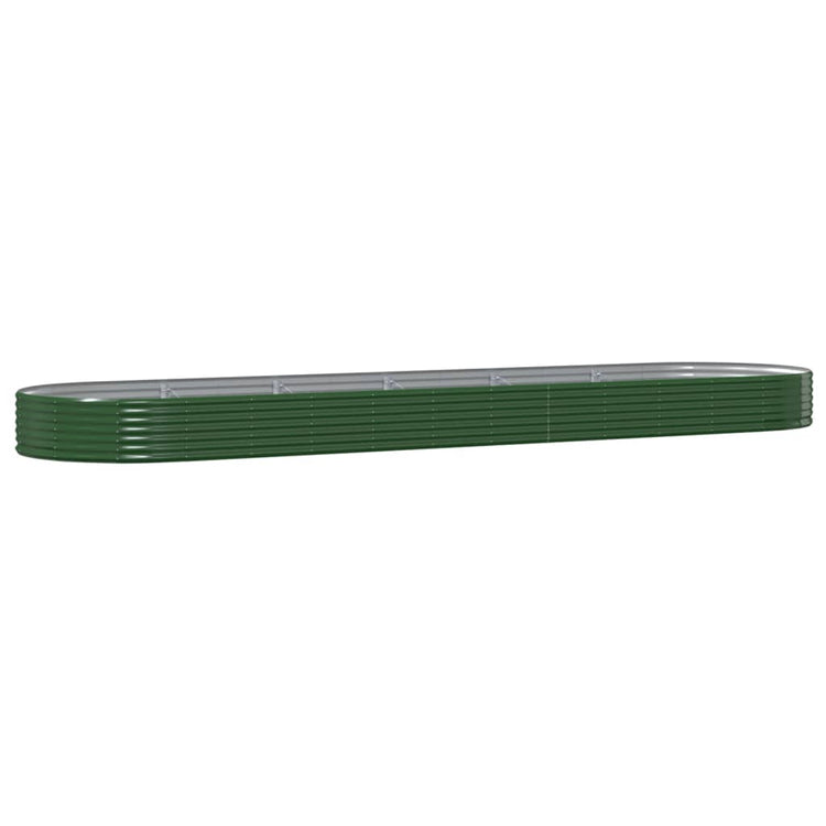 Vidaxx jardinière 523x140x36 cm acier galvanisé vert
