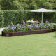Boîte de planification Vidaxl 523x140x36 cm en poudre en poudre brun