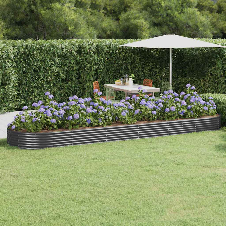 Jardinière Vidaxx 523x140x36 cm acier galvanisé anthracite