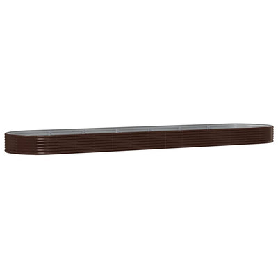 Vidaxx jardinière 600x140x36 cm acier galvanisé marron