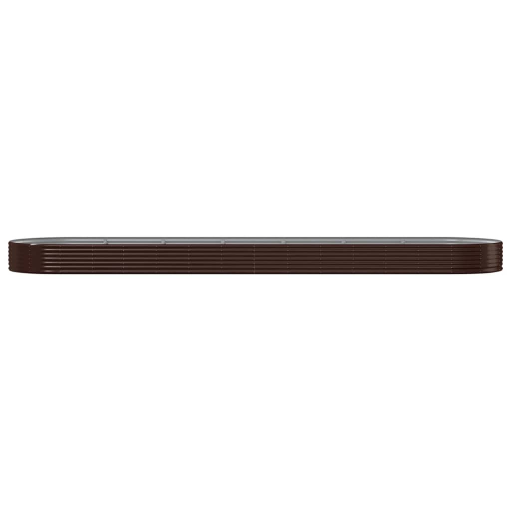 Vidaxx jardinière 600x140x36 cm acier galvanisé marron