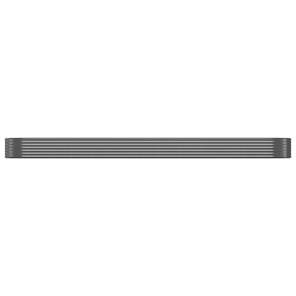 Boîte de planification Vidaxl 600x140x36 cm - Anthracite en acier recouvert de