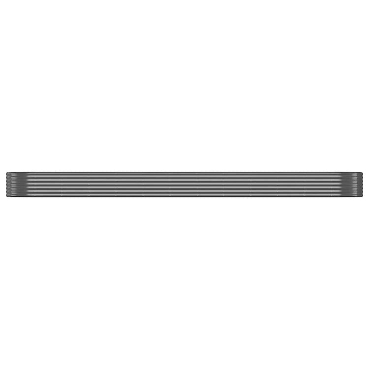 Boîte de planification Vidaxl 600x140x36 cm - Anthracite en acier recouvert de