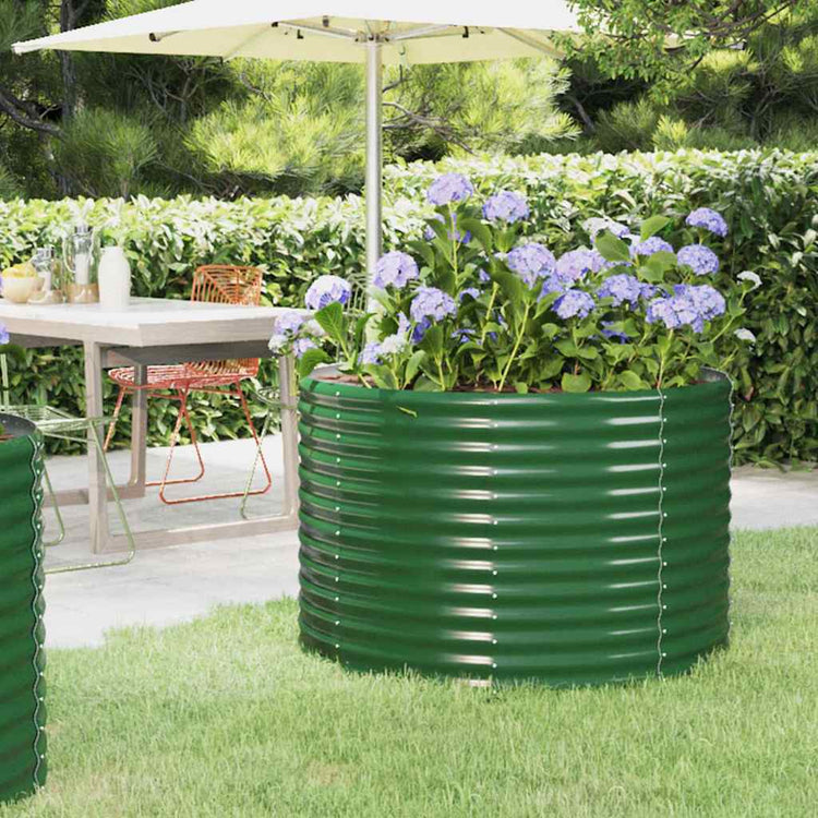 Vidaxx jardinière 100x100x68 cm acier galvanisé vert