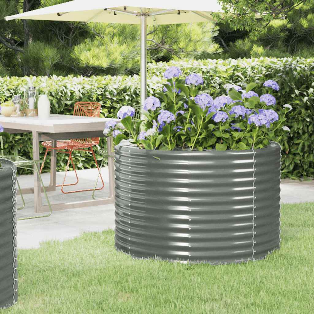 Vidaxx jardinière 100x100x68 cm acier galvanisé gris