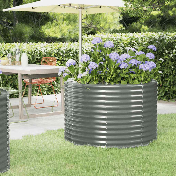 Vidaxx jardinière 100x100x68 cm acier galvanisé gris