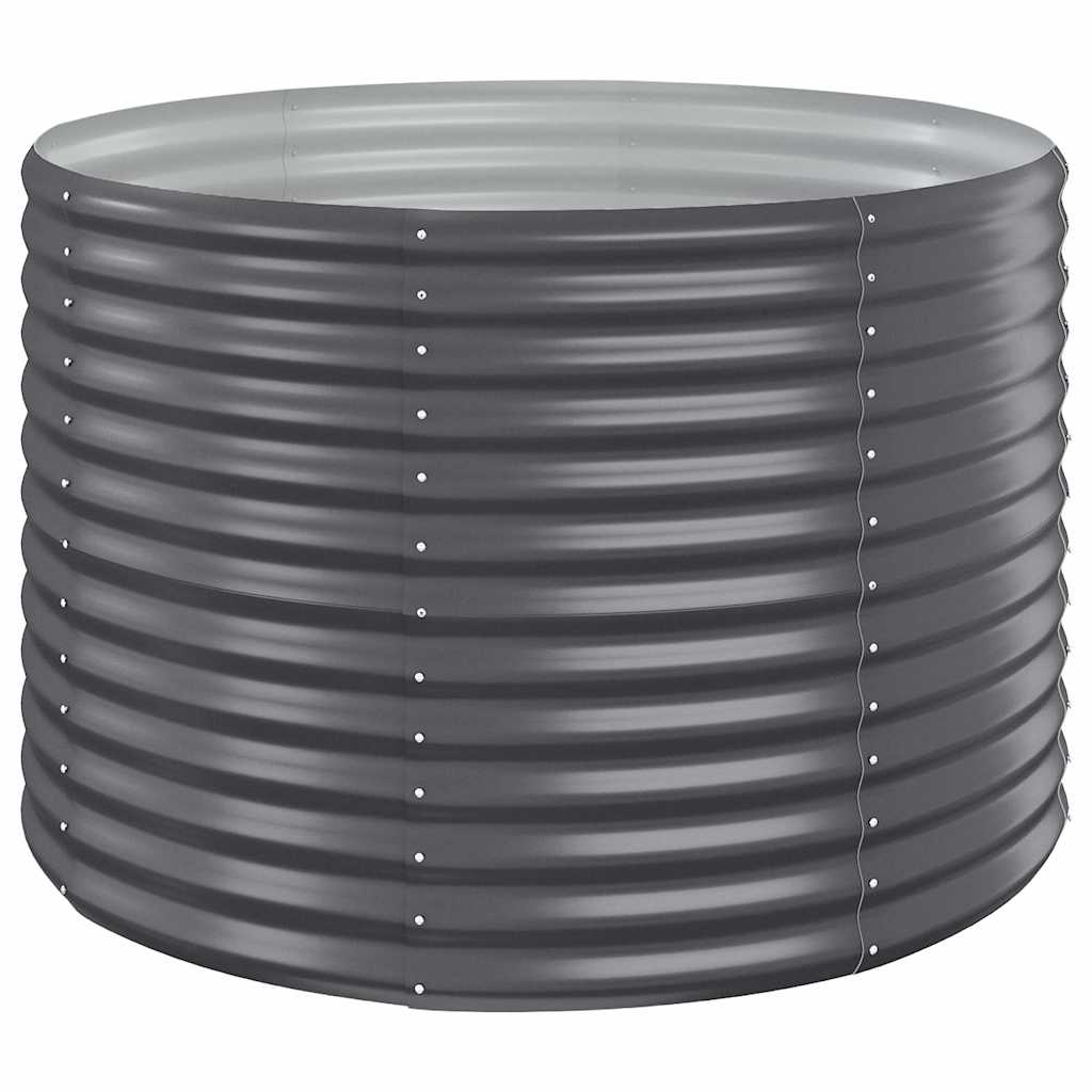 Jardinière Vidaxx 100x100x68 cm acier galvanisé anthracite