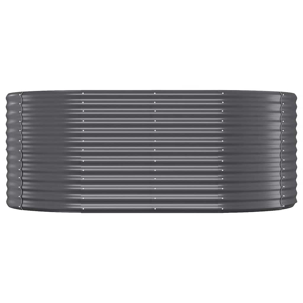 Vidaxl Planning Box 175x100x68 cm en poudre et en acier recouvert d'anthracite -colored