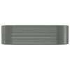 Boîte de planification Vidaxl 249x100x68 cm en poudre-gris en acier recouvert