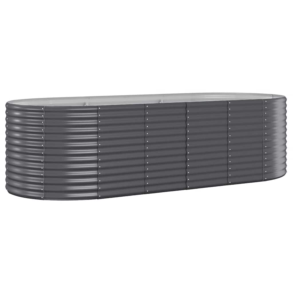 Boîte de planification Vidaxl 249x100x68 cm - Anthracite en acier recouvert de