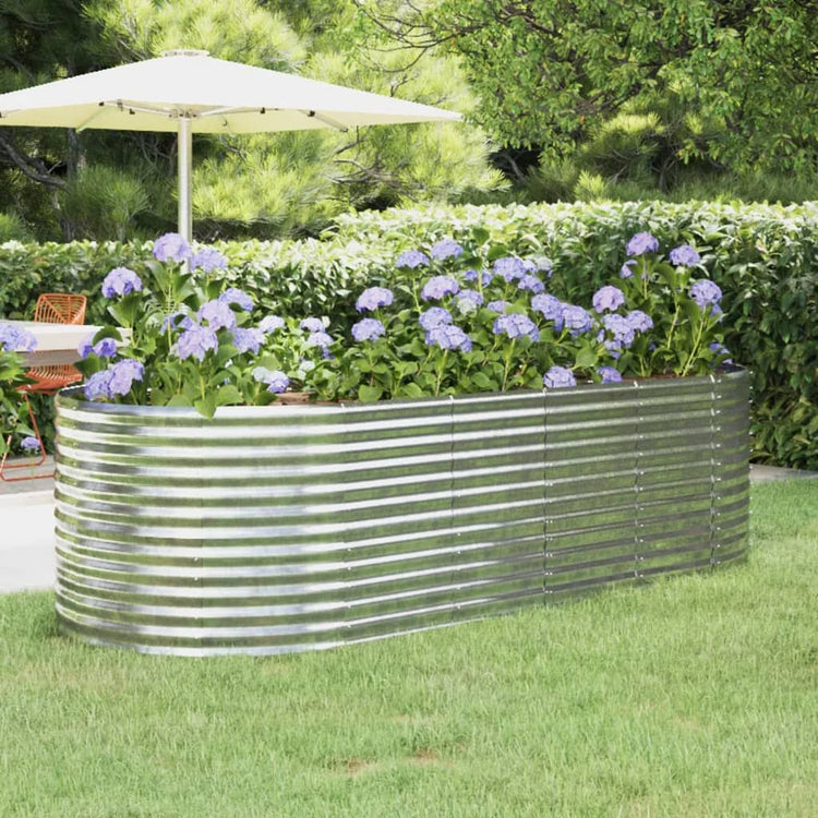 Boîte de planification Vidaxl 249x100x68 cm en poudre en acier en acier couleur