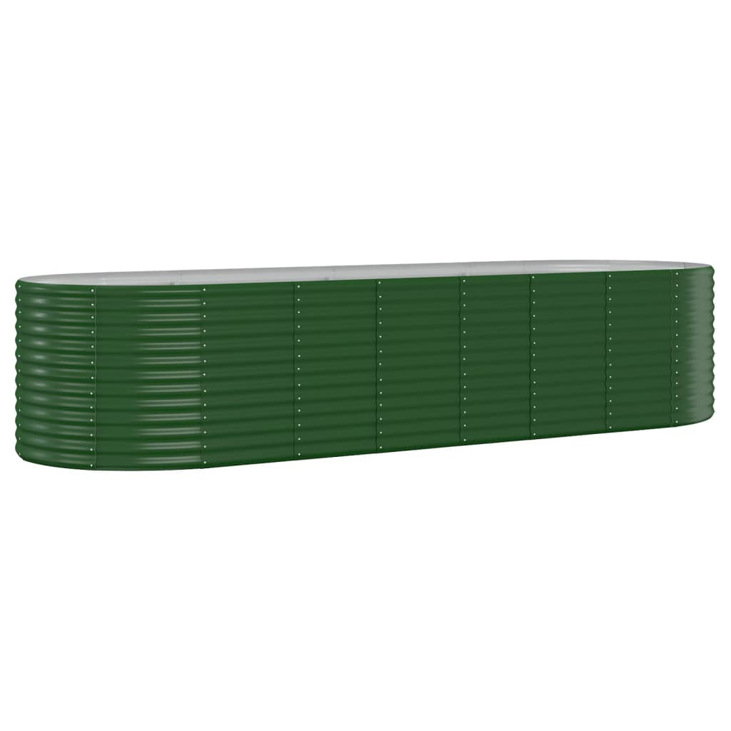 Boîte de planification Vidaxl 322x100x68 cm - Green en acier recouvert