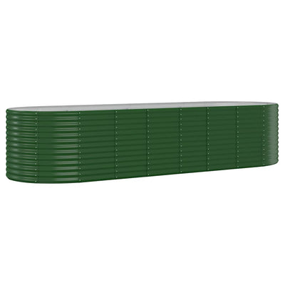 Boîte de planification Vidaxl 322x100x68 cm - Green en acier recouvert