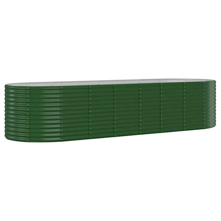 Boîte de planification Vidaxl 322x100x68 cm - Green en acier recouvert