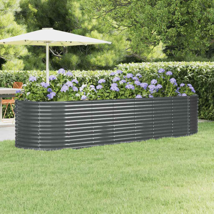 Jardinière Vidaxx 322x100x68 cm acier galvanisé anthracite