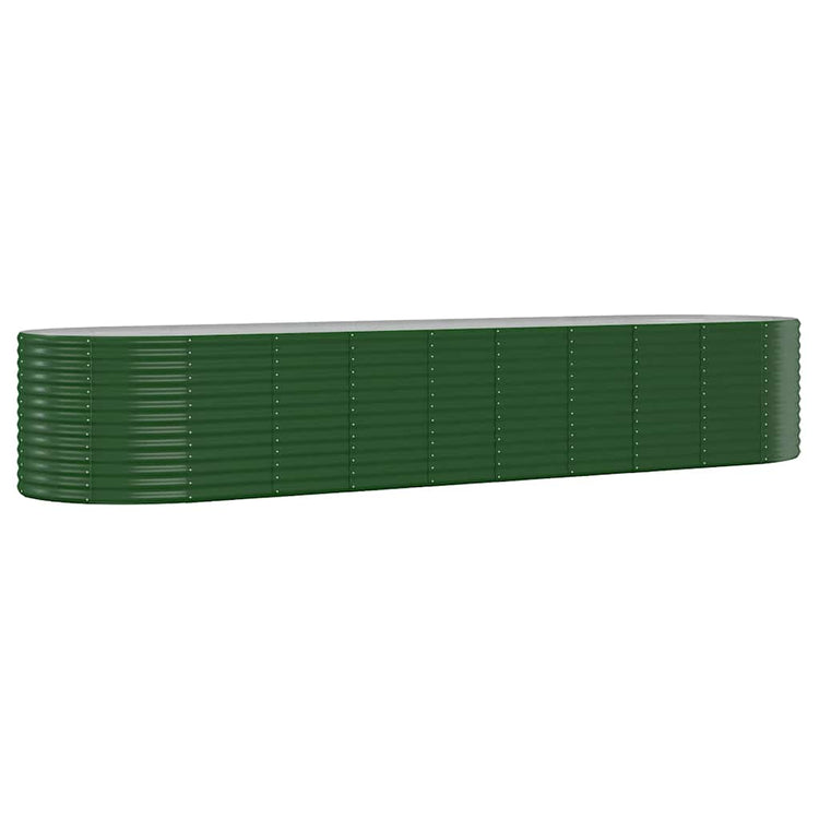 Boîte de planification Vidaxl 396x100x68 cm - Green en acier recouvert