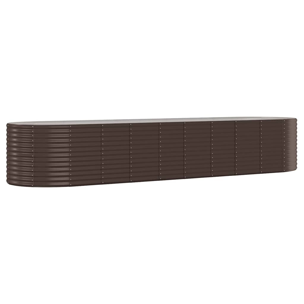Vidaxx jardinière 396x100x68 cm acier galvanisé marron