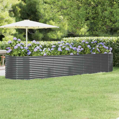 Jardinière Vidaxx 396x100x68 cm acier galvanisé anthracite