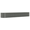 Boîte de planification Vidaxl 507x100x68 cm en poudre-gris en acier recouvert