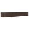 Boîte de planification Vidaxl 507x100x68 cm en poudre et en acier recouvert de marron