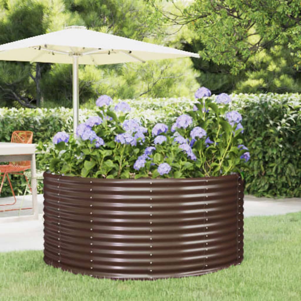 Vidaxx bac de jardin surélevé marron 140x140x68 cm acier galvanisé
