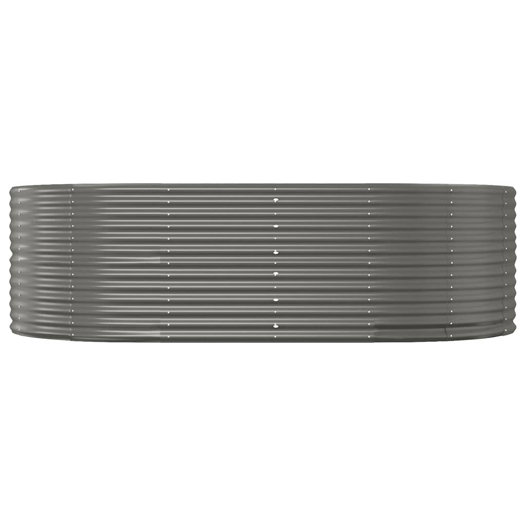 Boîte de planification de Vidaxl 212x140x68 cm en poudre et gris en acier recouvert
