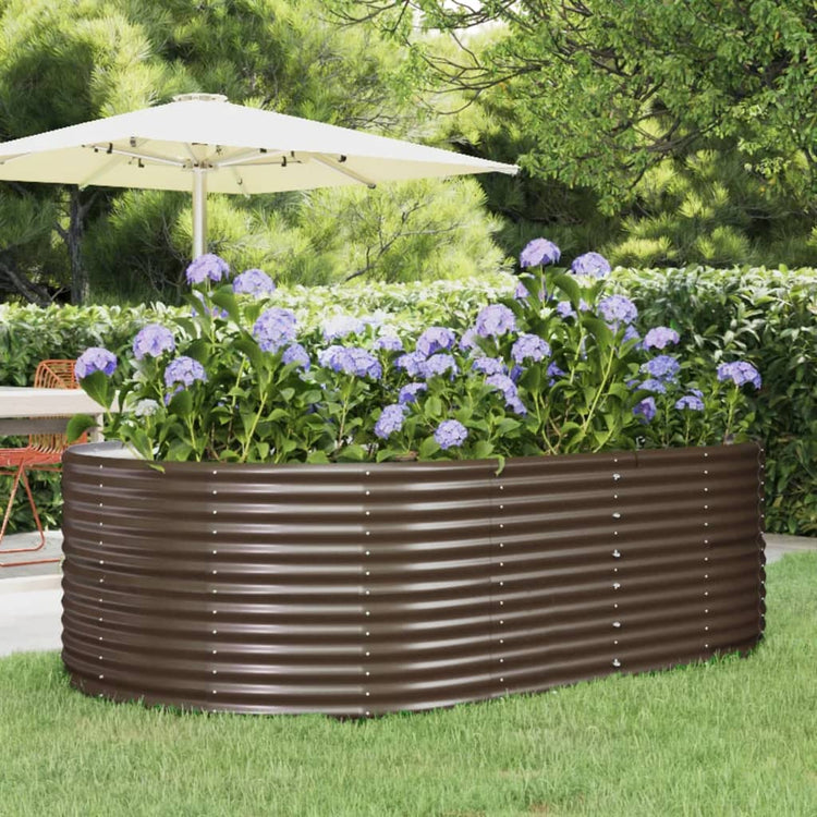 Vidaxx jardinière 212x140x68 cm acier galvanisé marron