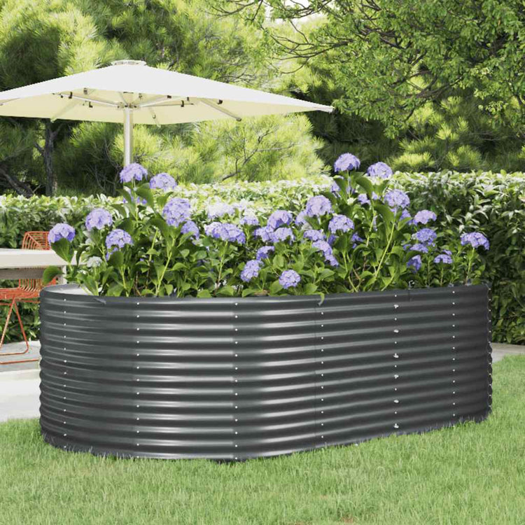 Vidaxx bac de jardin surélevé anthracite 212x140x68 cm acier galvanisé