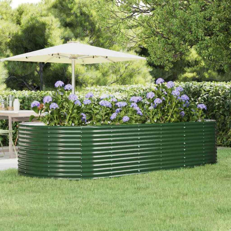 Vidaxx jardinière 291x140x68 cm acier galvanisé vert