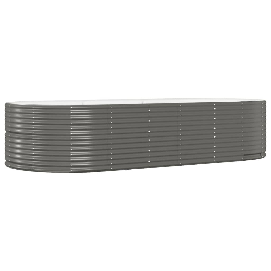 Vidaxx jardinière 291x140x68 cm acier galvanisé gris