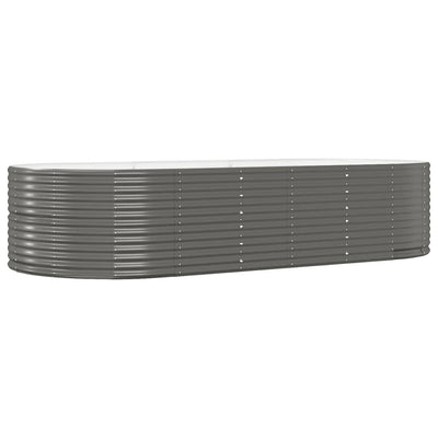 Vidaxx jardinière 291x140x68 cm acier galvanisé gris